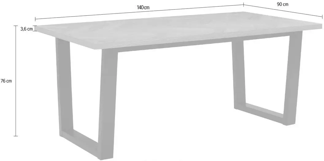 Стол Home Affaire Marne (Black/Natural) - 5