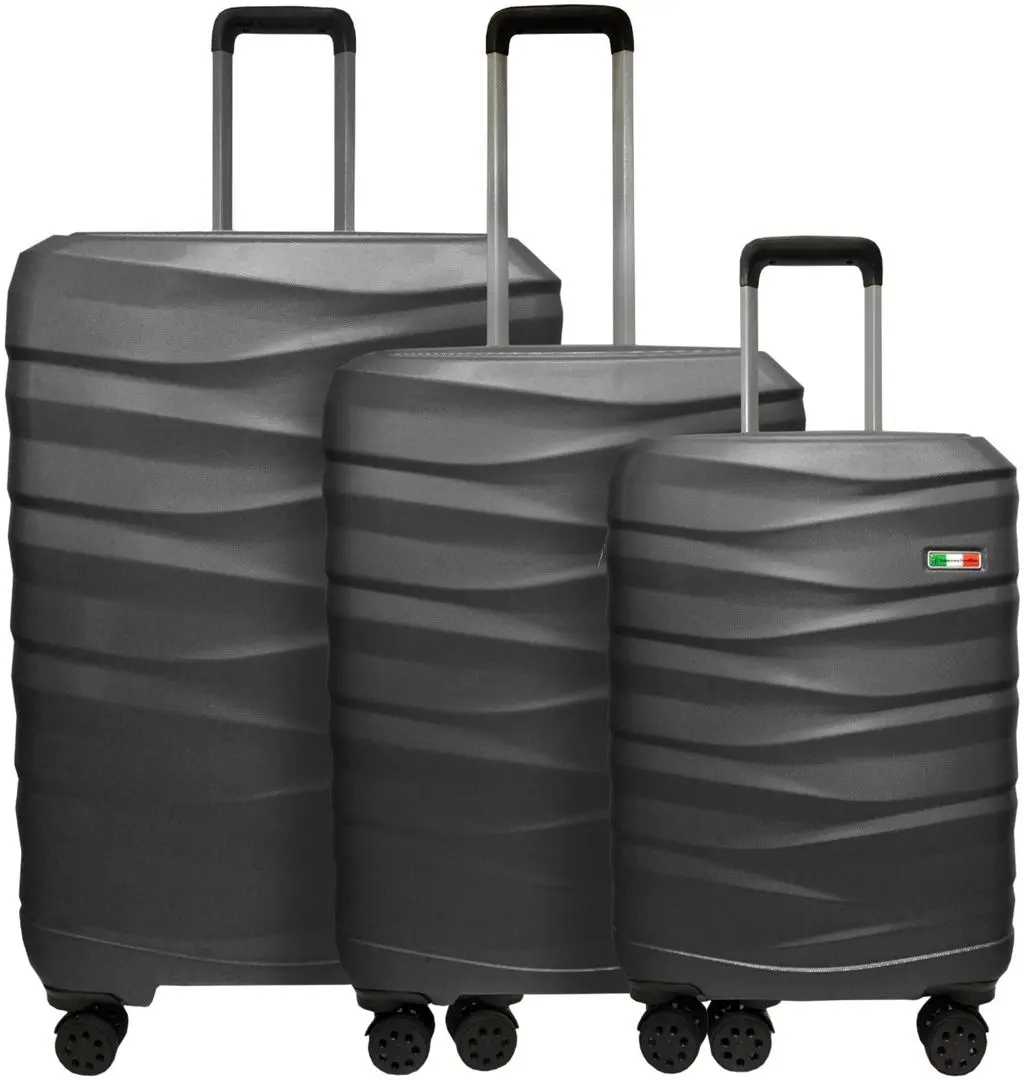 Набор чемоданов Francesco Ferellino Azzurro S/M/L (Dark Grey)