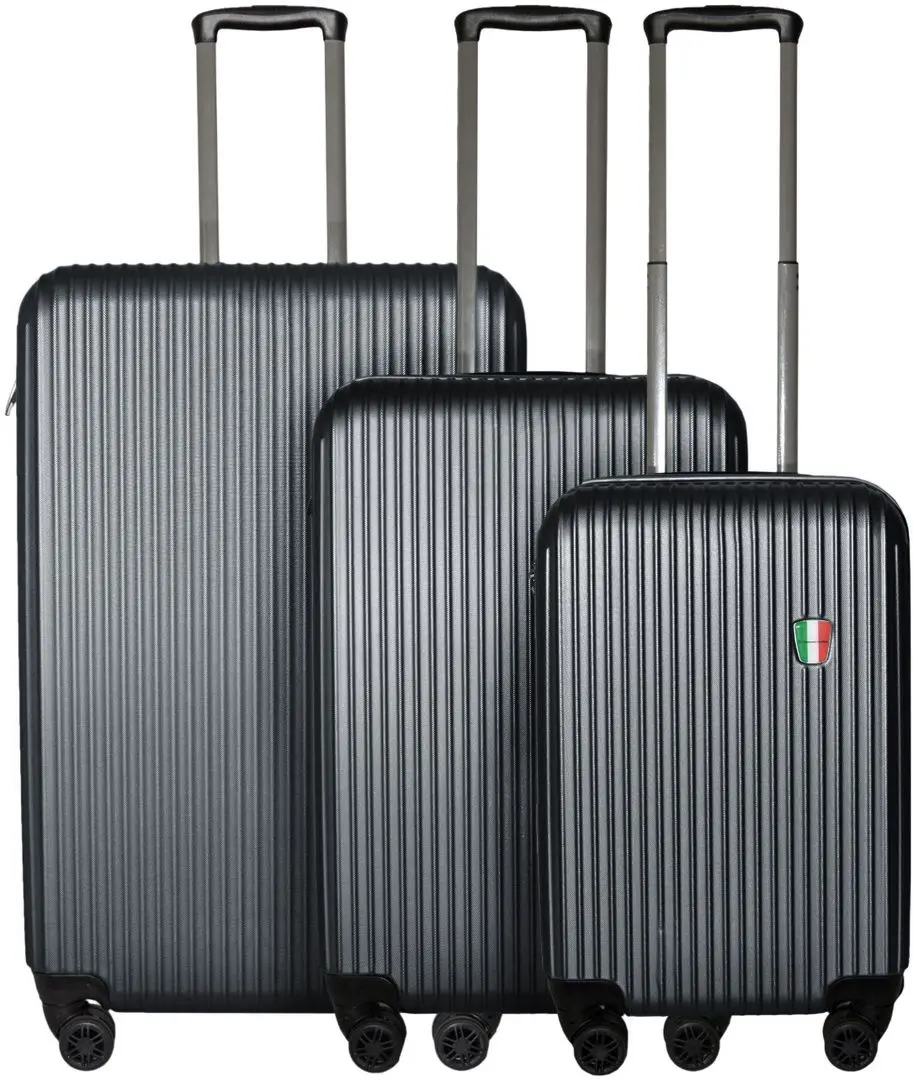 Набор чемоданов Francesco Ferellino Dolce S/M/L (Dark Grey)