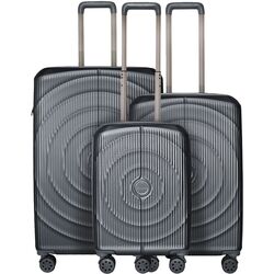 Набор чемоданов Francesco Ferellino Fossette S/M/L (Dark Grey)