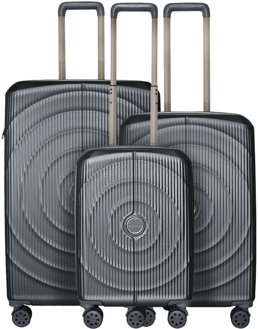 Набор чемоданов Francesco Ferellino Fossette S/M/L (Dark Grey)