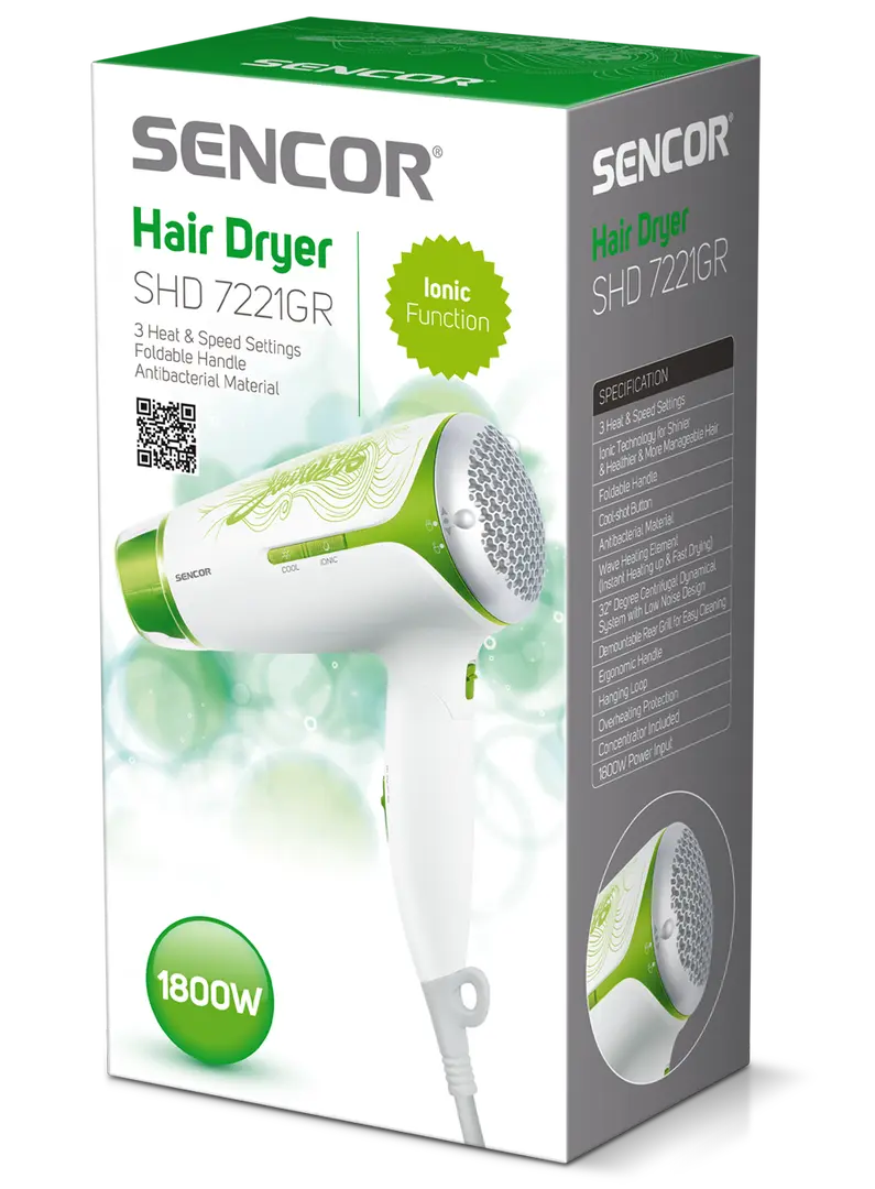 Uscator de par Sencor SHD 7221GR (Green) - 3