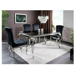 Set de sufragerie Signal Prince 150 Black/Chrome + Prince Velvet Chrome/Black