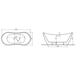 Cada de baie Polimat Abi 180x80 (White) Thumb