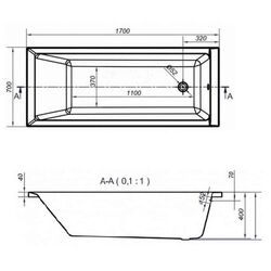 Cada de baie Cersanit Balinea 170x70 (White) Thumb