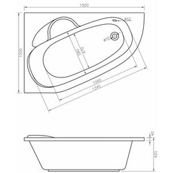 Ванна Bonito Home Blanca 150х100 Left (White) Thumb