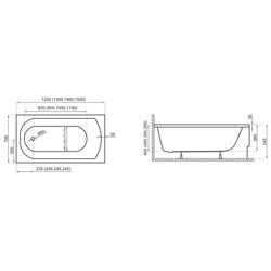 Ванна Polimat Classic 150x70 (White) Thumb