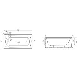 Ванна Polimat Classic 150x75 (White) Thumb