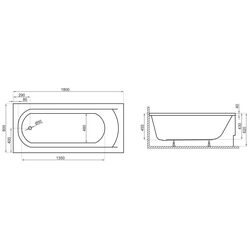 Ванна Polimat Classic 180x80 (White) Thumb