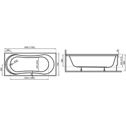 Ванна Polimat Gracja 160x70 (White) Thumb