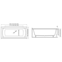 Ванна Polimat Ines 180x80 (White) Thumb