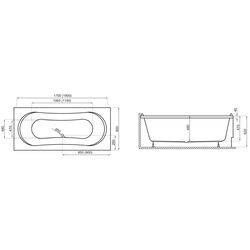 Ванна Polimat Long 180x80 (White) Thumb
