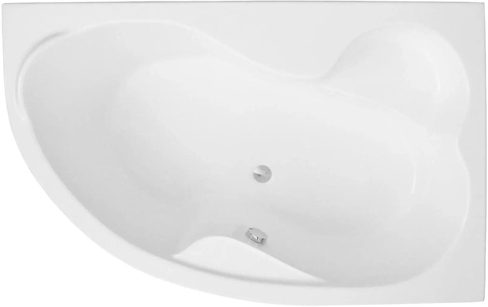 Cada de baie Polimat Mega 160x105 Right (White)