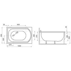 Ванна Polimat Mini 100x65 (White) Thumb