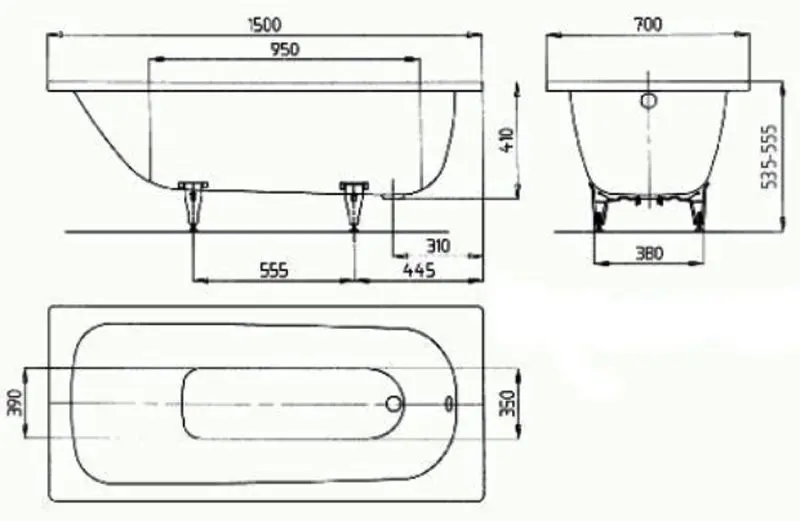 Cada otel Kaldewei Saniform Plus Star 331 (150x70)