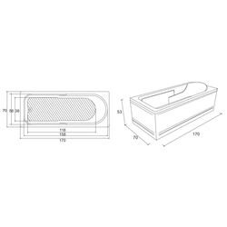 Ванна Kring Siena 170x70 (White) Thumb