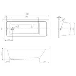 Cada de baie VentoSpa Novaro 1700x700 (White) Thumb