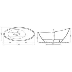 Cada de baie Polimat Zoe 180x80 (White) Thumb