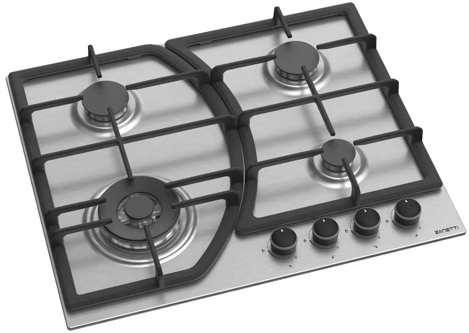 Встраиваемая варочная газовая панель Zanetti 1160 GC Turbo (Inox)