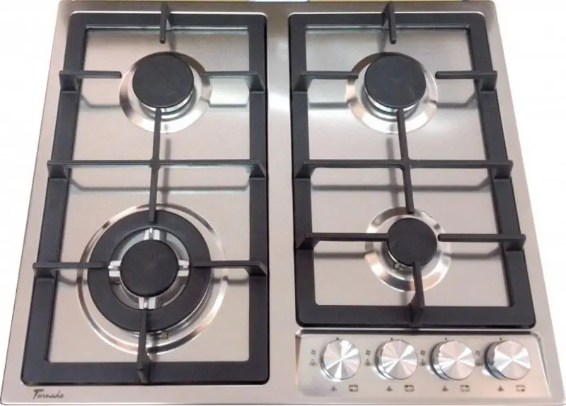 Встраиваемая варочная газовая панель Tornado Texture 6041 (Iron/Inox)