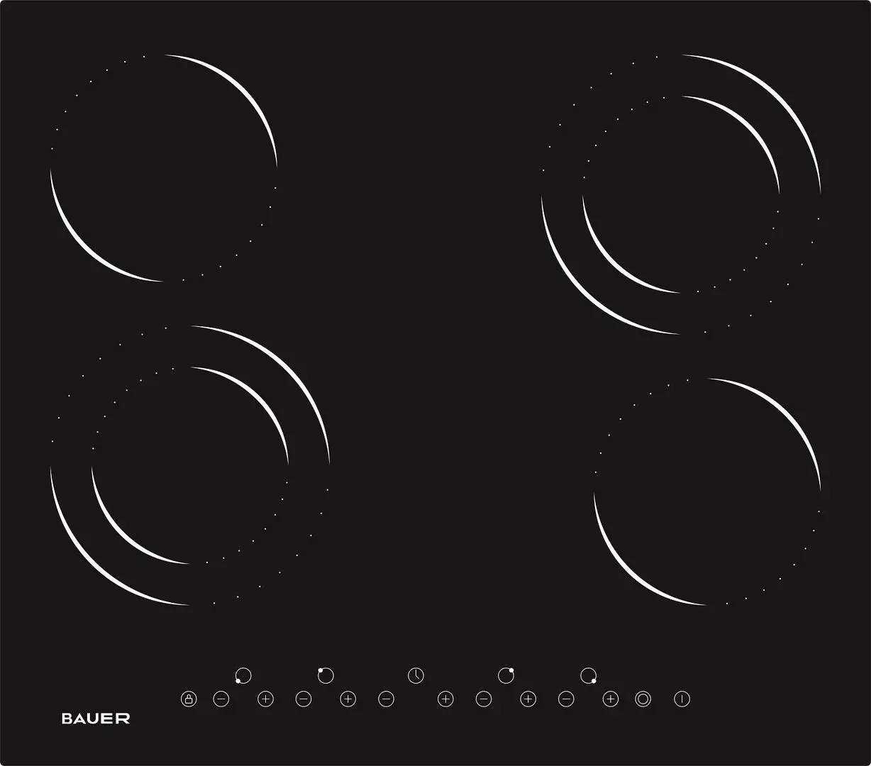 Plita electrica incorporabila Bauer PR 6042ET-A1 (Black)