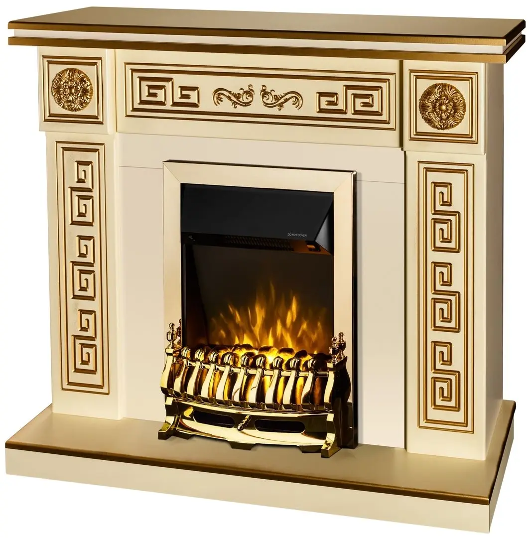 Каминокомплект Art Flame Versailles Gold с очагом Galileo Gold