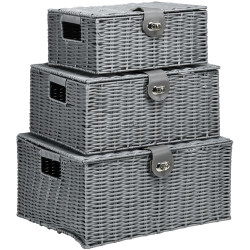 Set cutii depozitare HomCom 850-233V00GY (Grey)