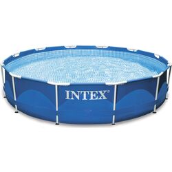 Каркасный бассейн + Фильтр-насос Intex Metal Frame 28212/28604 (Blue) Thumb