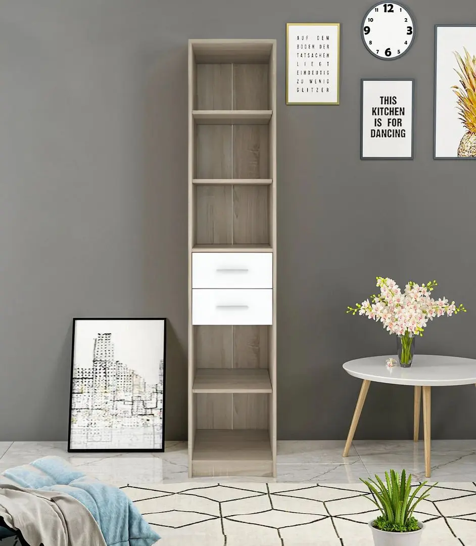 Etajera Yasen Nepo REG2S/40 (Sonoma Oak/Nymphea Alba)