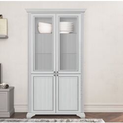 Vitrina Yasen White 2D2W (Silver Oak)