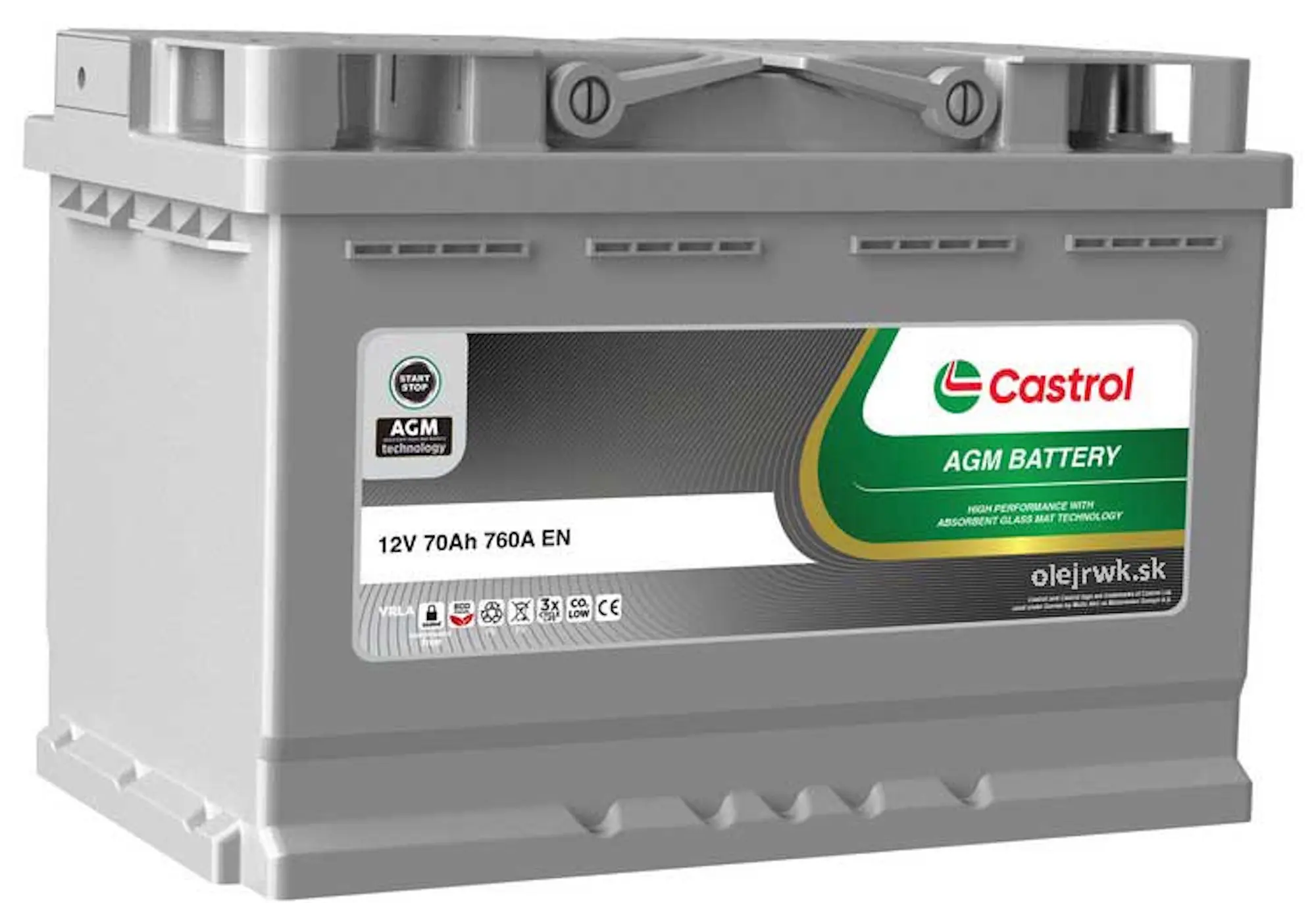 Acumulator Castrol AGM 70Ah 760A