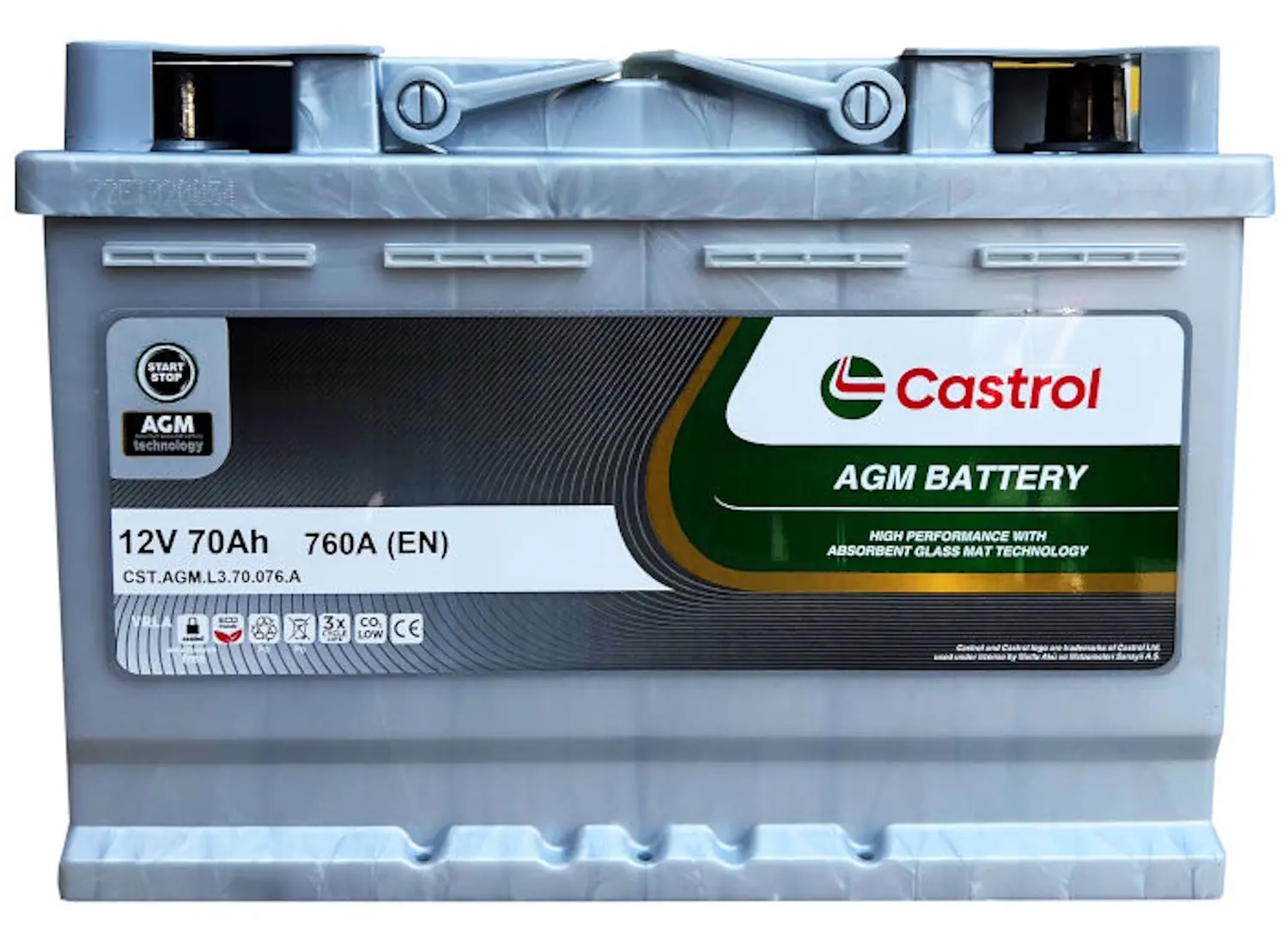Acumulator Castrol AGM 70Ah 760A