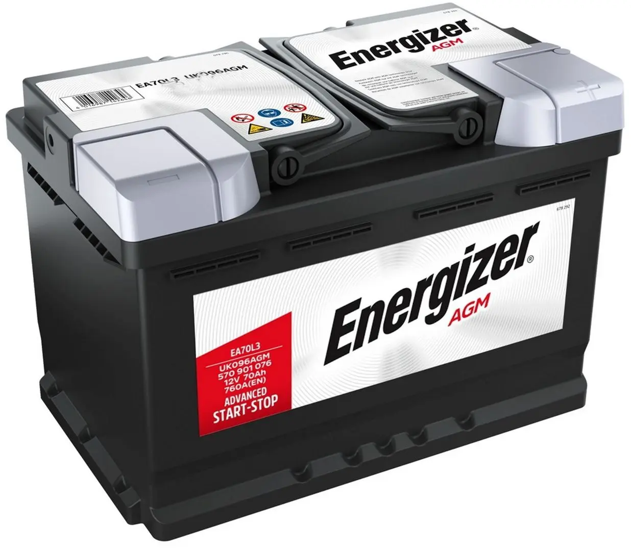 Аккумулятор Energizer Premium AGM 80Ah 800A +R