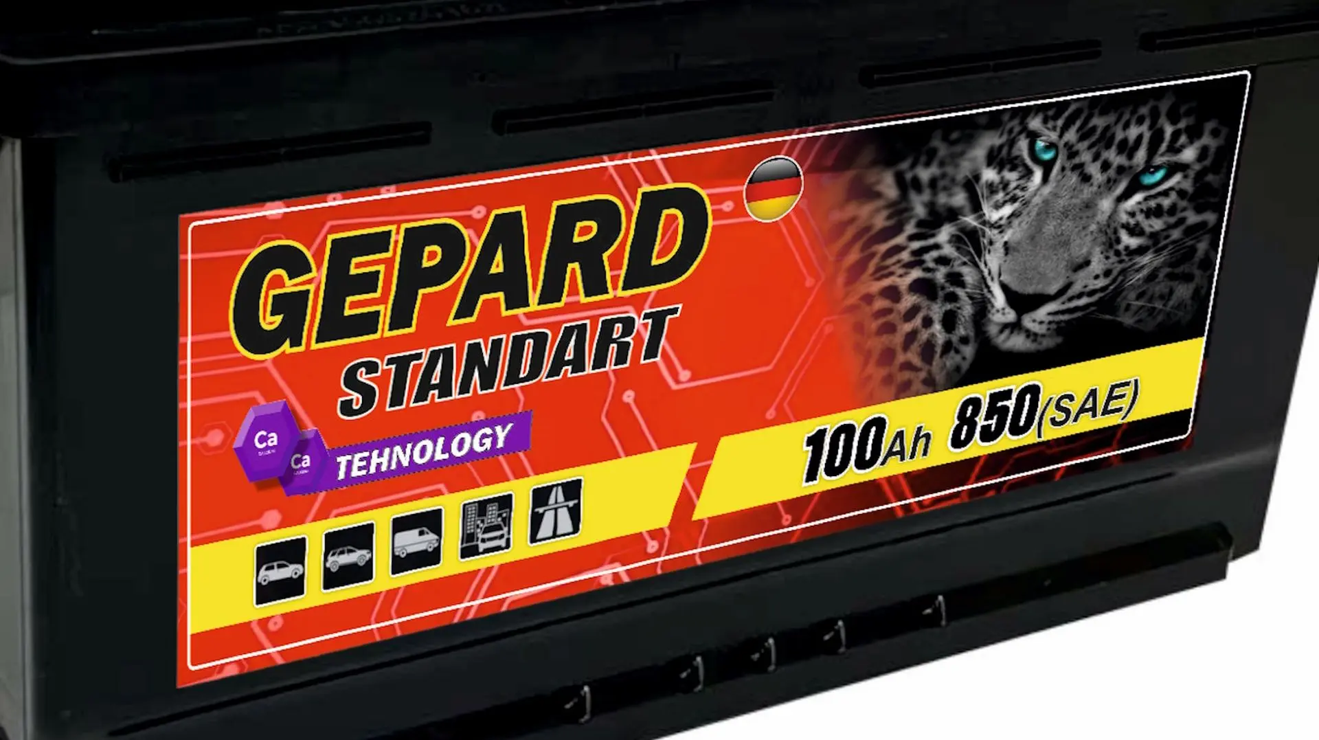 Аккумулятор Gepard Standart 100Ah 850A +R