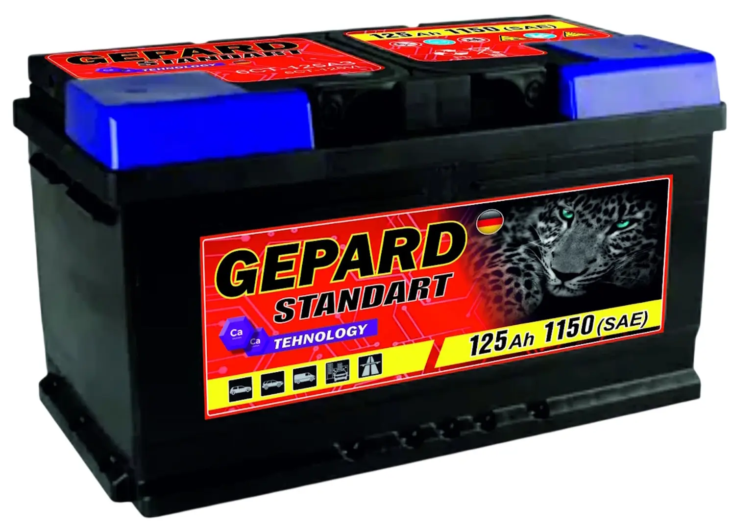 Acumulator Gepard Standart 125Ah 1150A R+