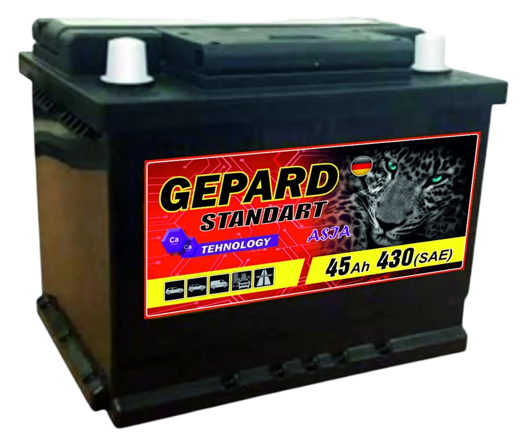 Acumulator Gepard Standart 45Ah 430A R+