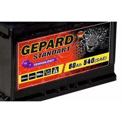 Аккумулятор Gepard Standart 60Ah 540A +R Thumb