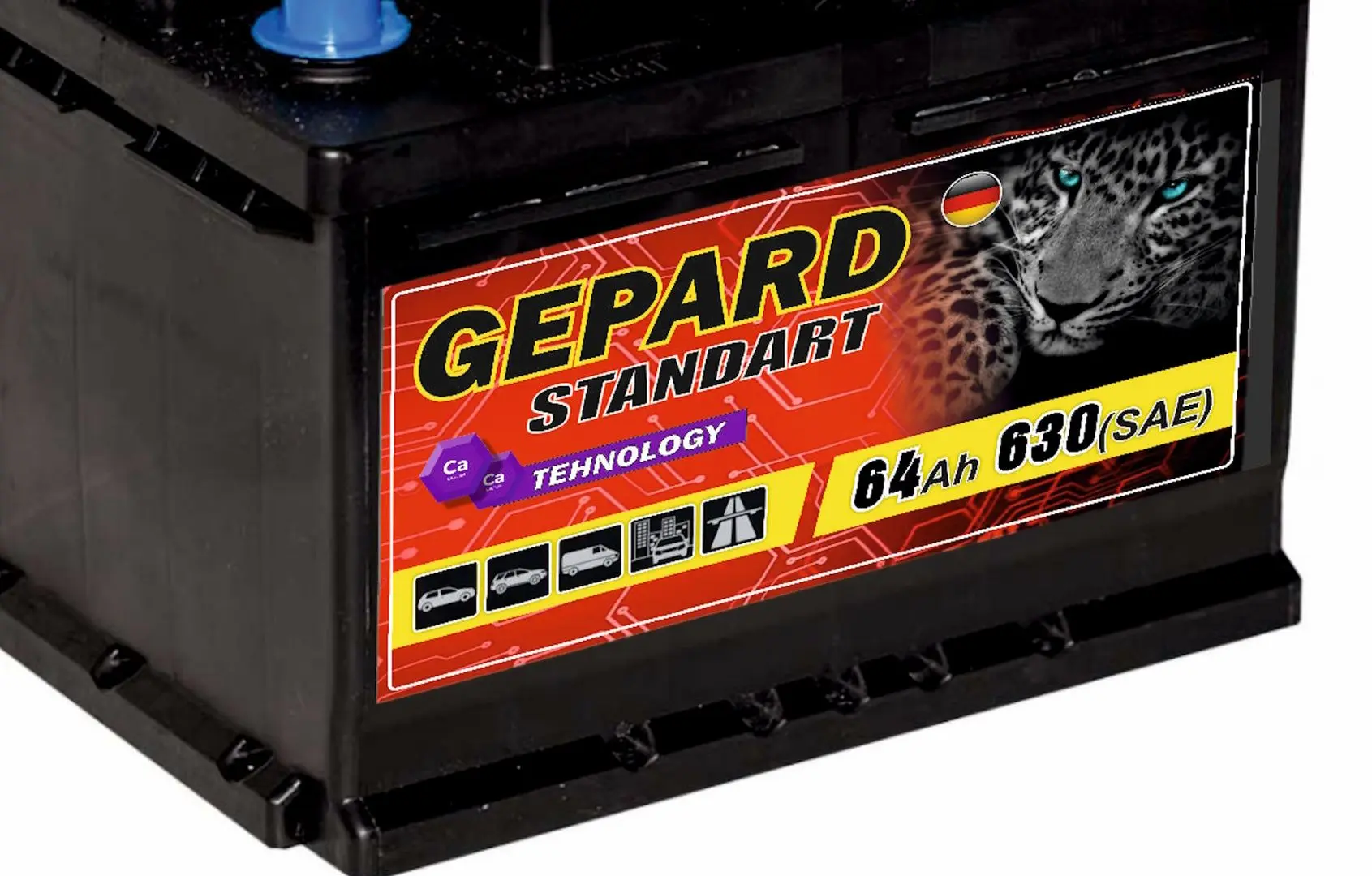 Acumulator Gepard Standart 64Ah 630A +R