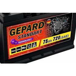 Аккумулятор Gepard Standart 75Ah 720A +L Thumb