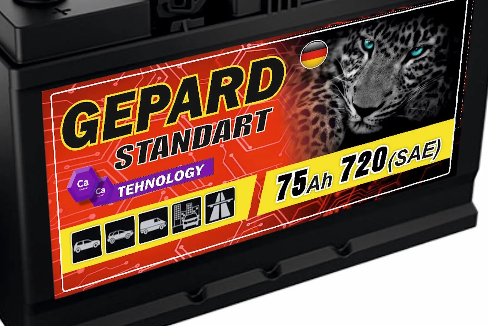 Аккумулятор Gepard Standart 75Ah 720A +L