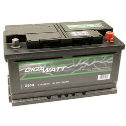 Acumulator Gigawatt G80R 80Ah 740A