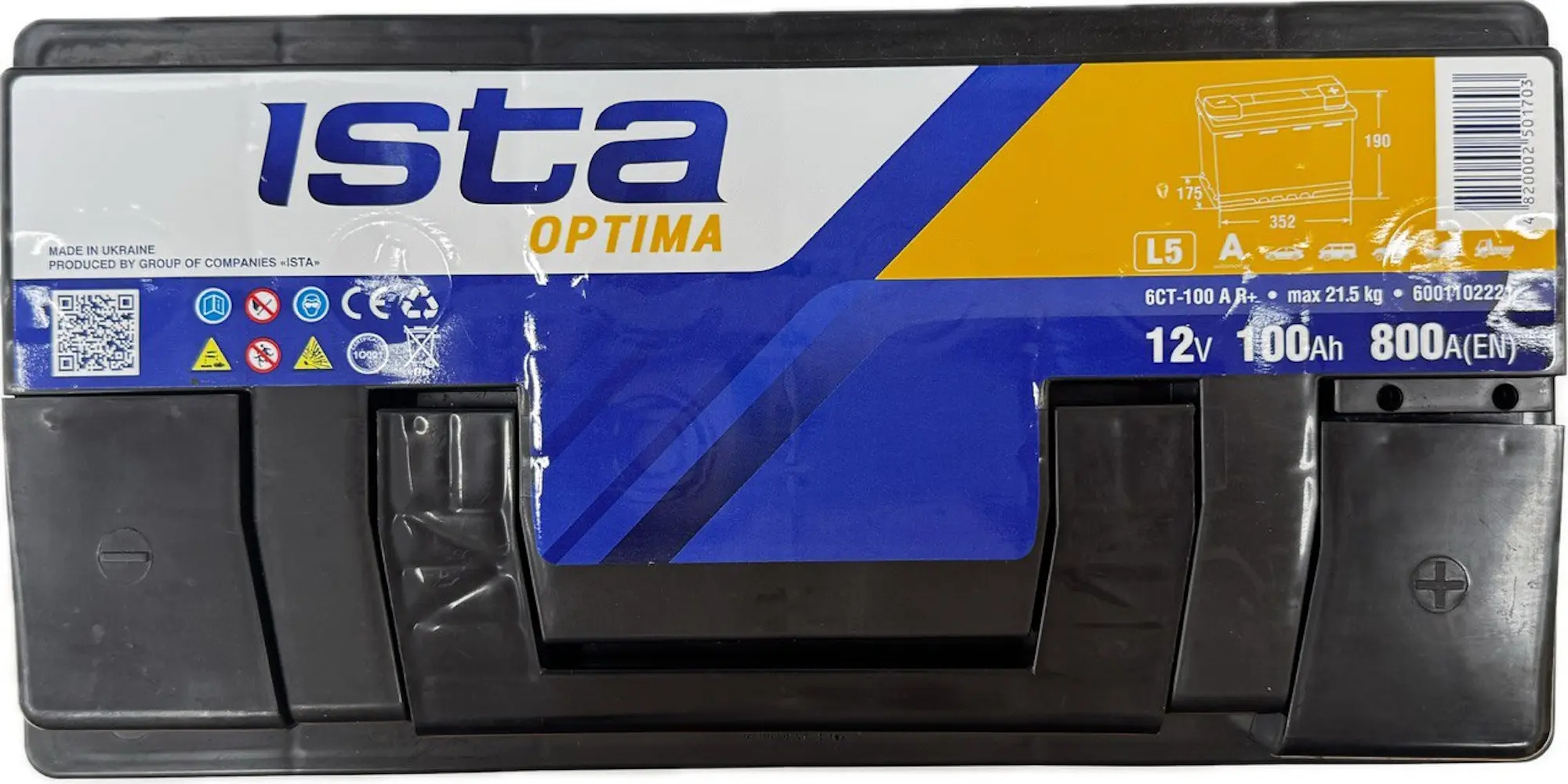 Acumulator Ista Optima 100Ah 800A +R