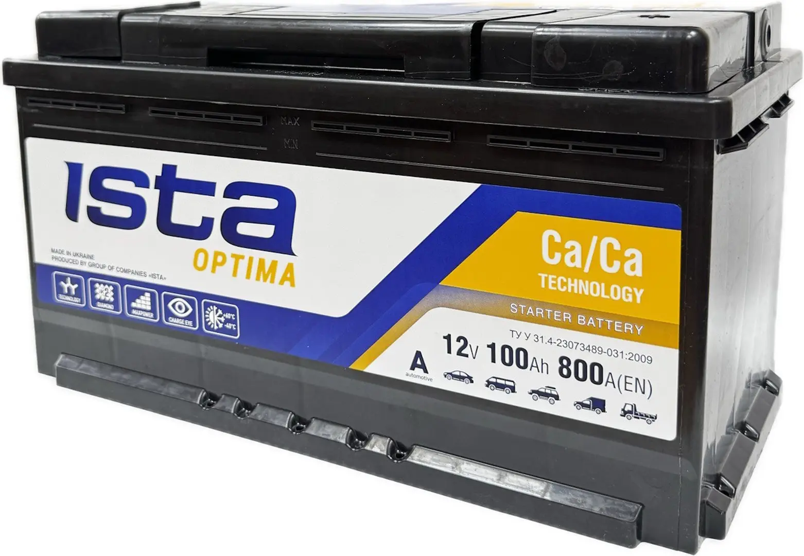 Acumulator Ista Optima 100Ah 800A +R