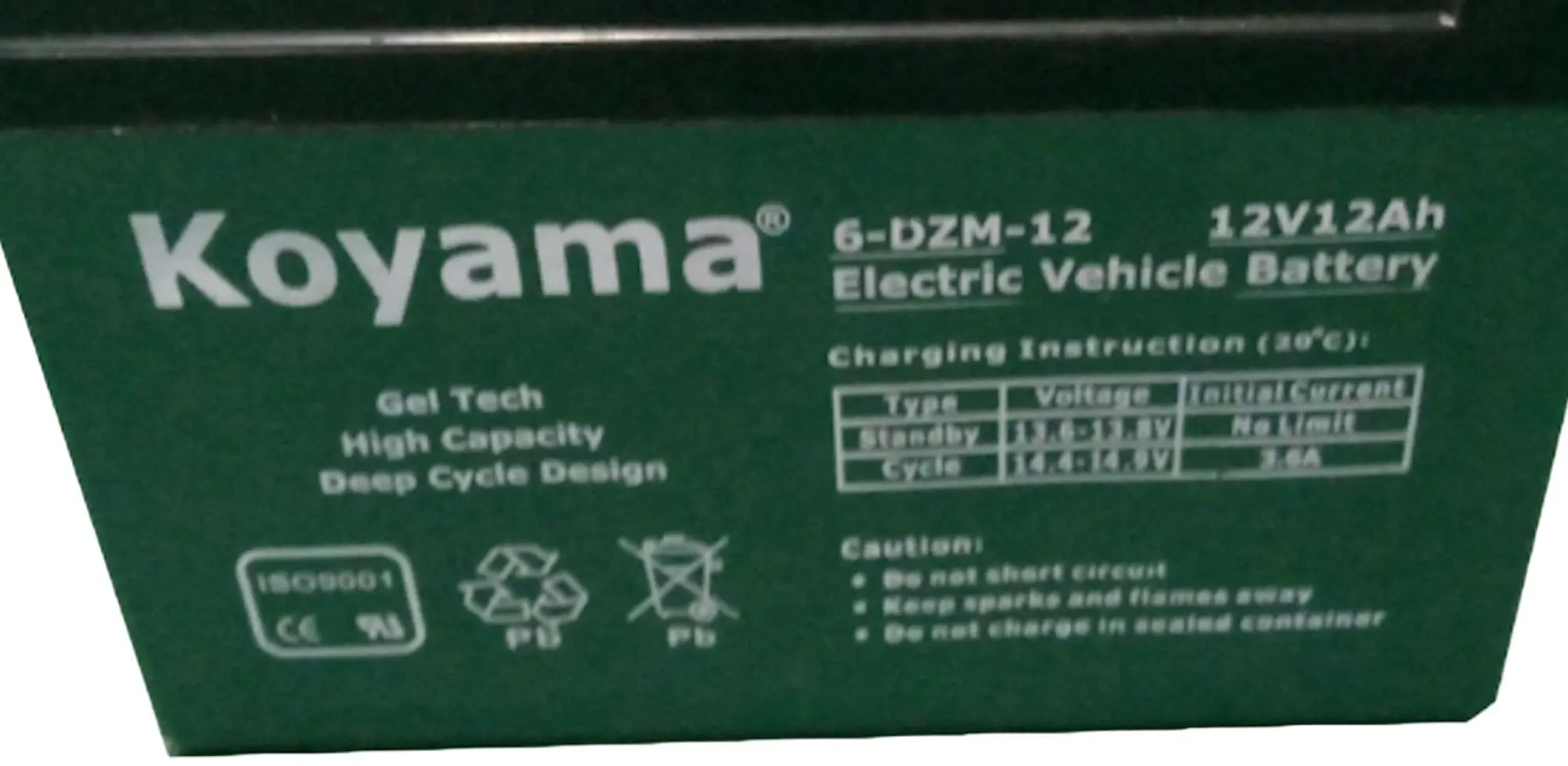 Аккумулятор Koyama 6-DZM-12 12V 12Ah