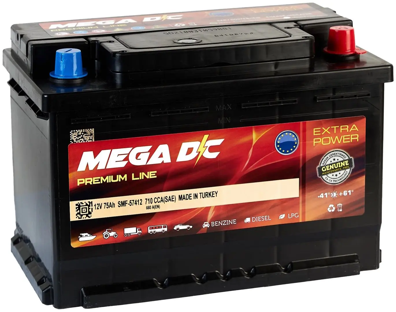 Acumulator Mega DC 75Ah 660A +R