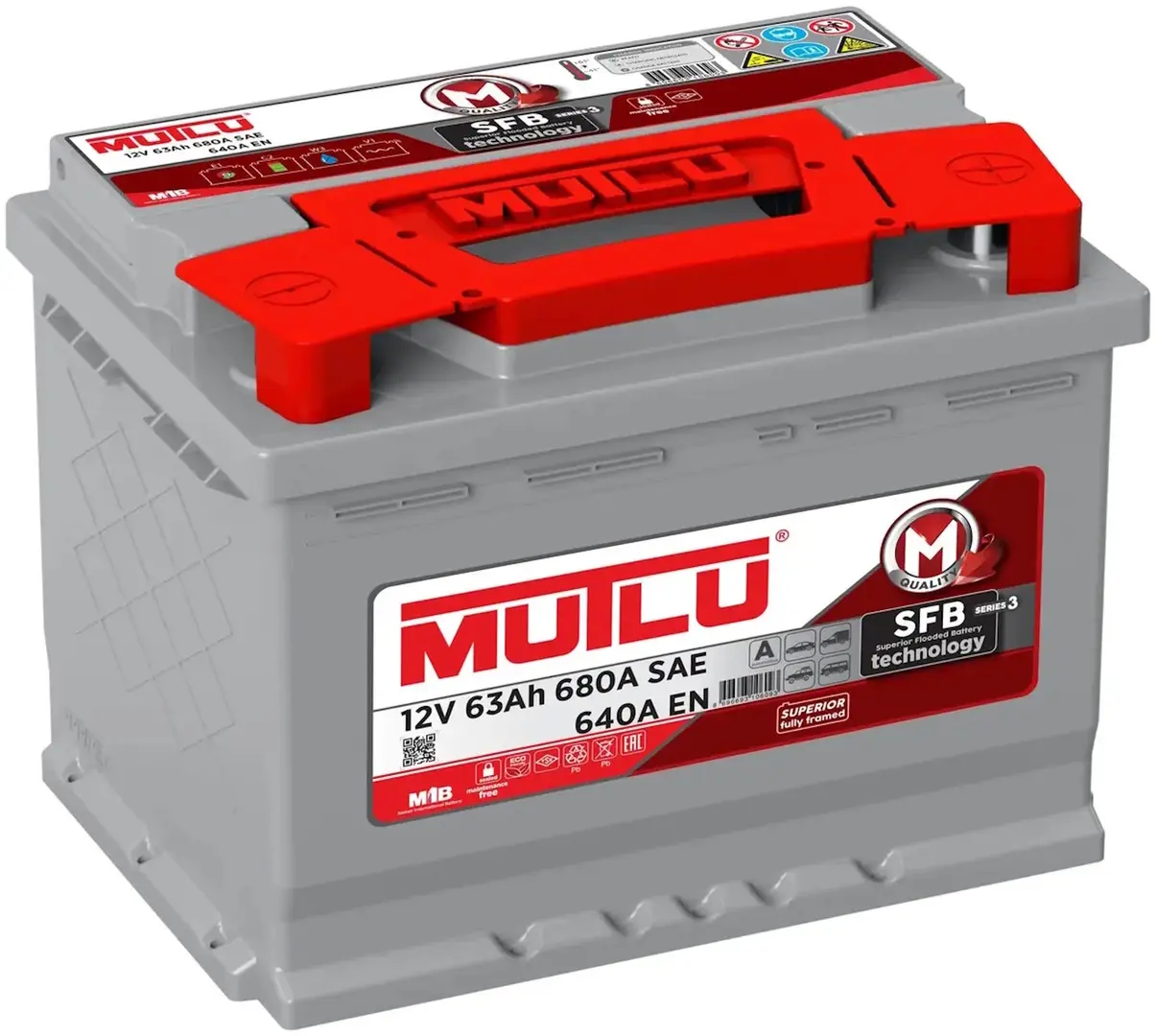 Acumulator Mutlu SFB 63Ah 640A P+