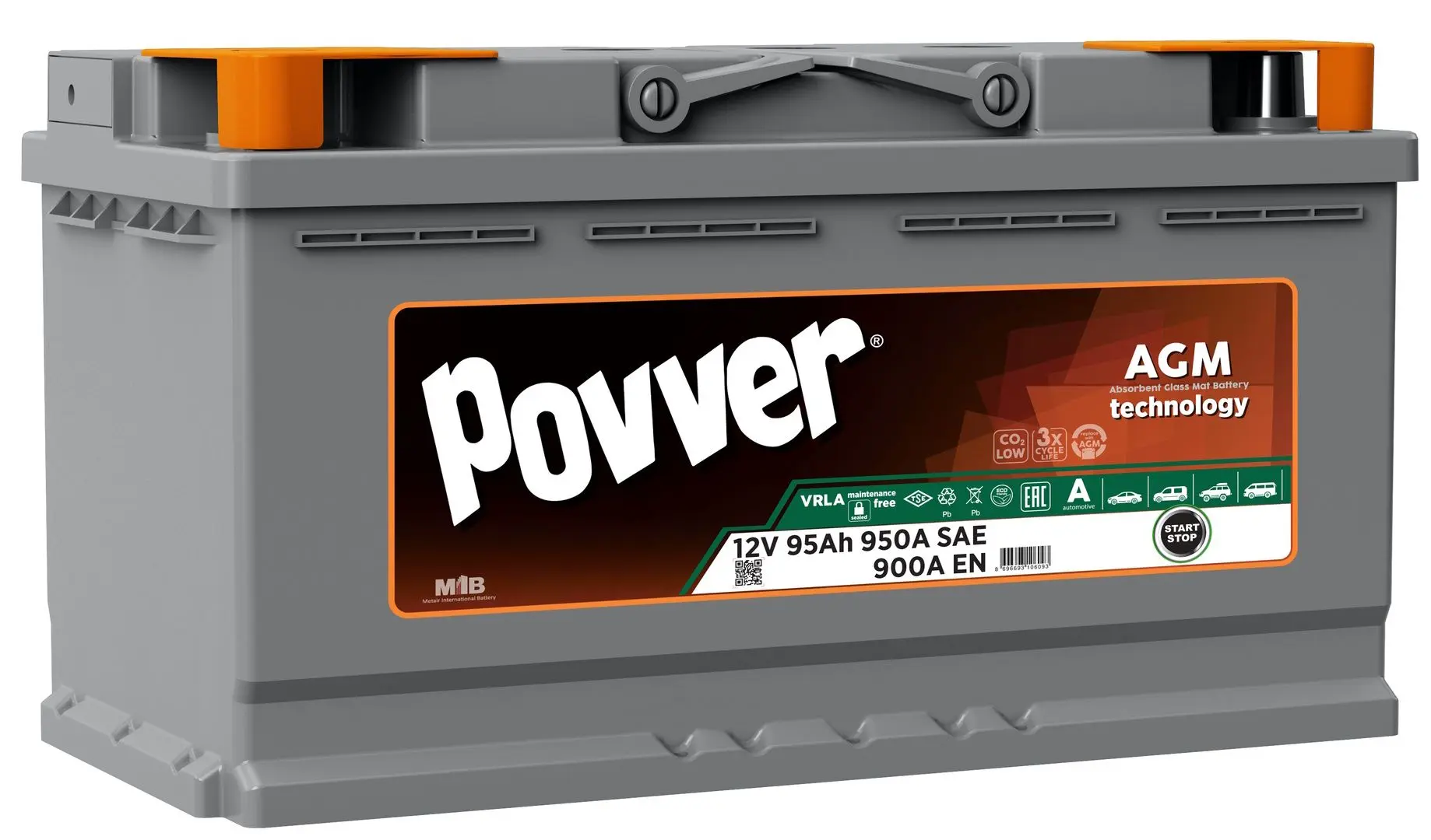 Acumulator Povver AGM 95Ah 950A L5.95.090.A