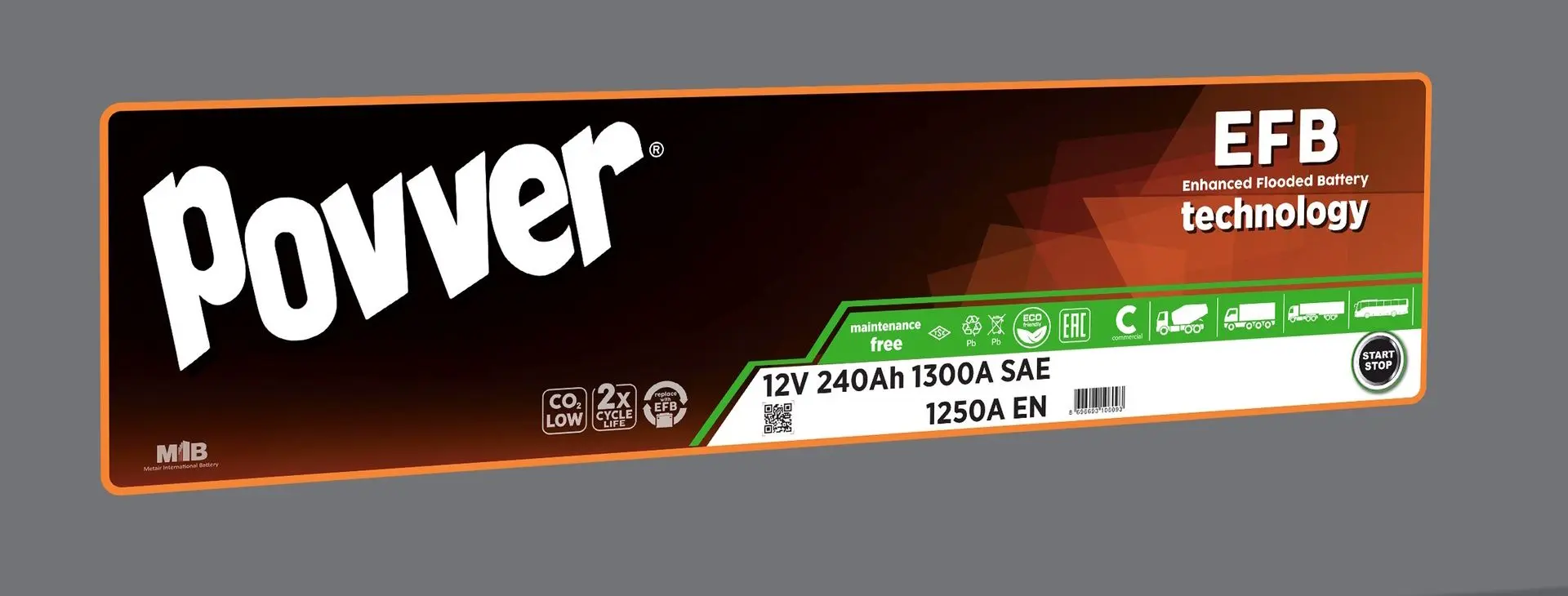 Acumulator Povver EFB 240Ah 1300A D6.240.125.B Jap