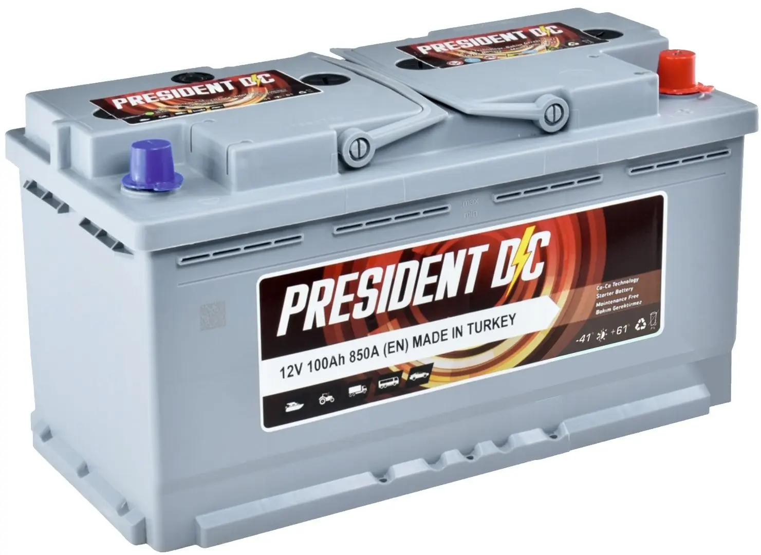 Аккумулятор President DC 100Ah 850A