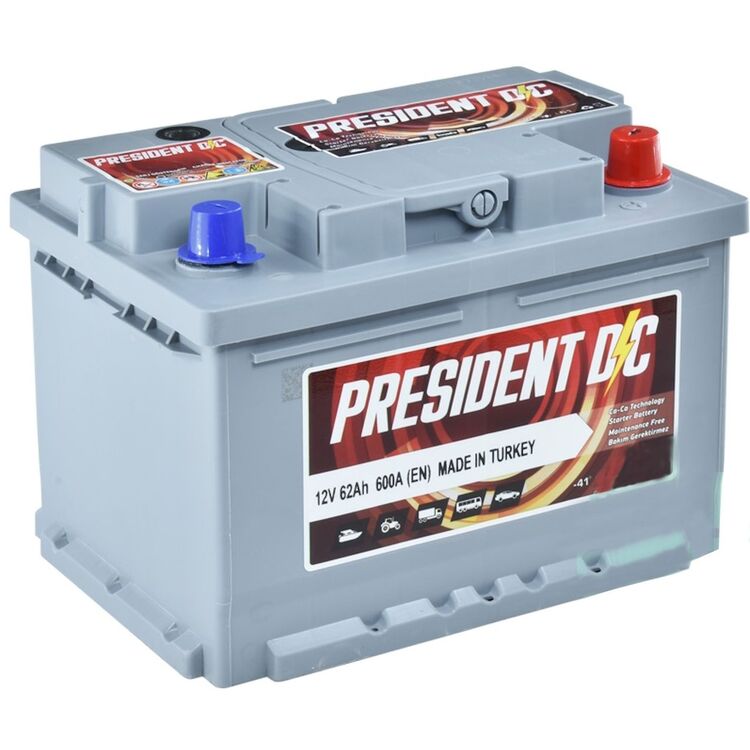 Аккумулятор President DC 62Ah 600A купить в Кишиневе, Молдове | SMADSHOP.MD